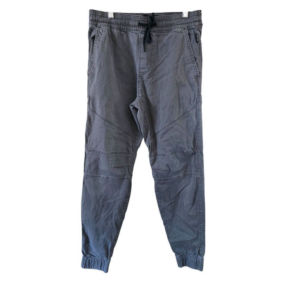 Hollister Mens Gray Jogger Pants With Drawstring Waist Pockets running gorpcore